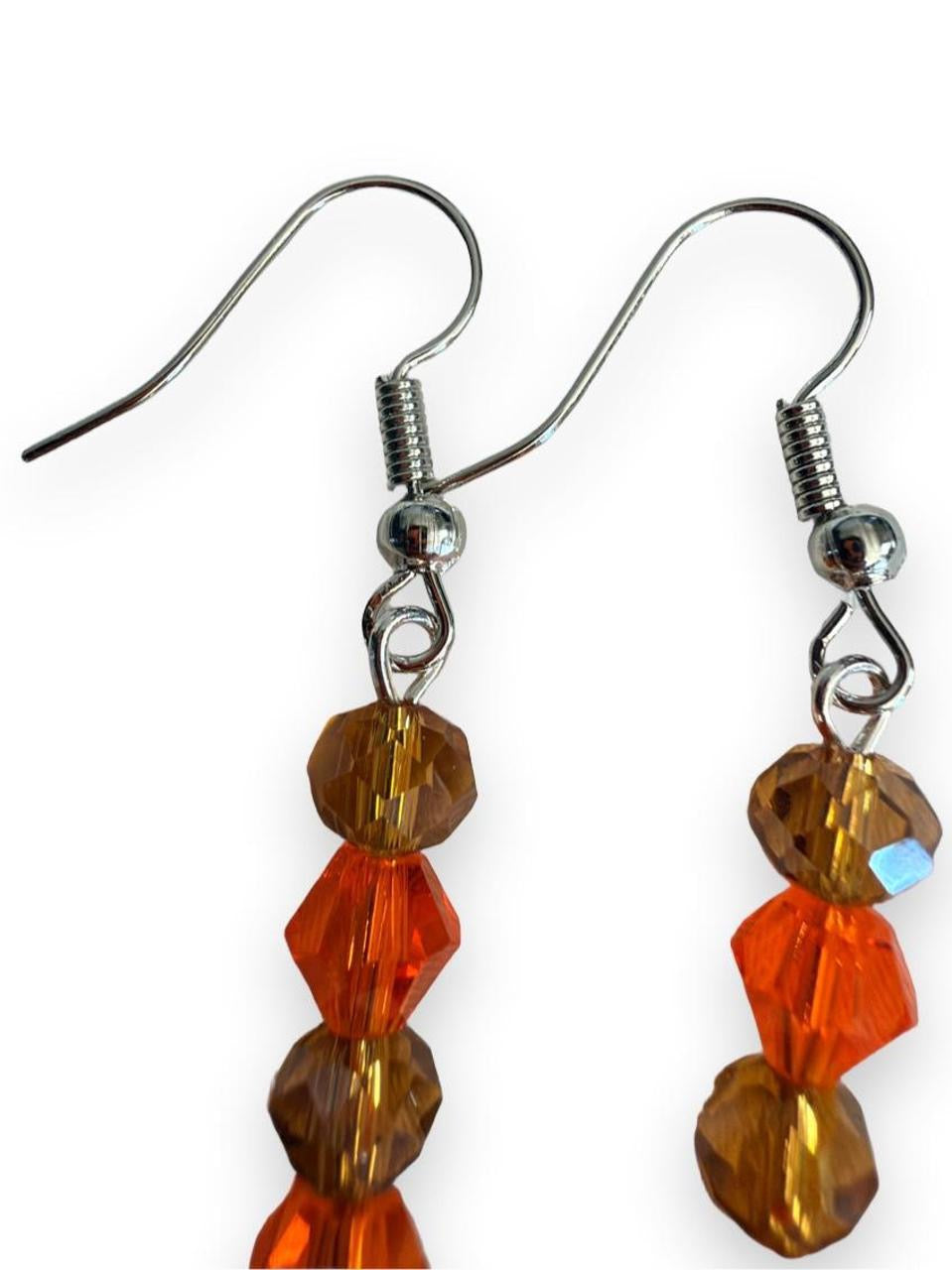 Harvest Souls Orange & Amber Leaf Earrings