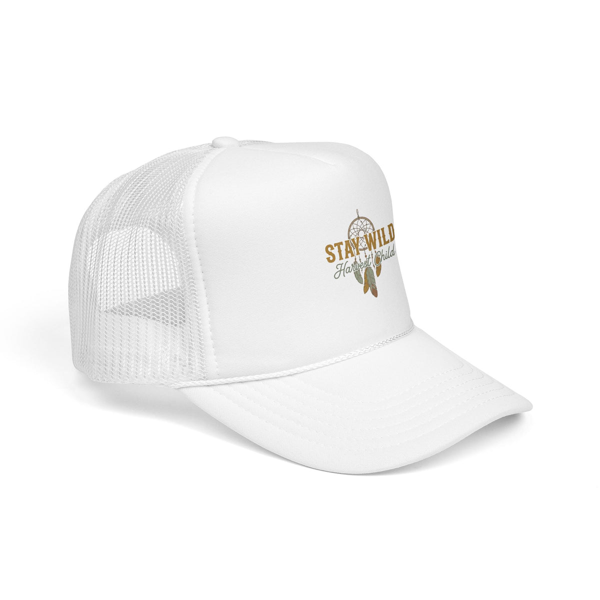 Stay Wild Dreamcatcher Trucker Hat — Boho Foam Mesh Cap