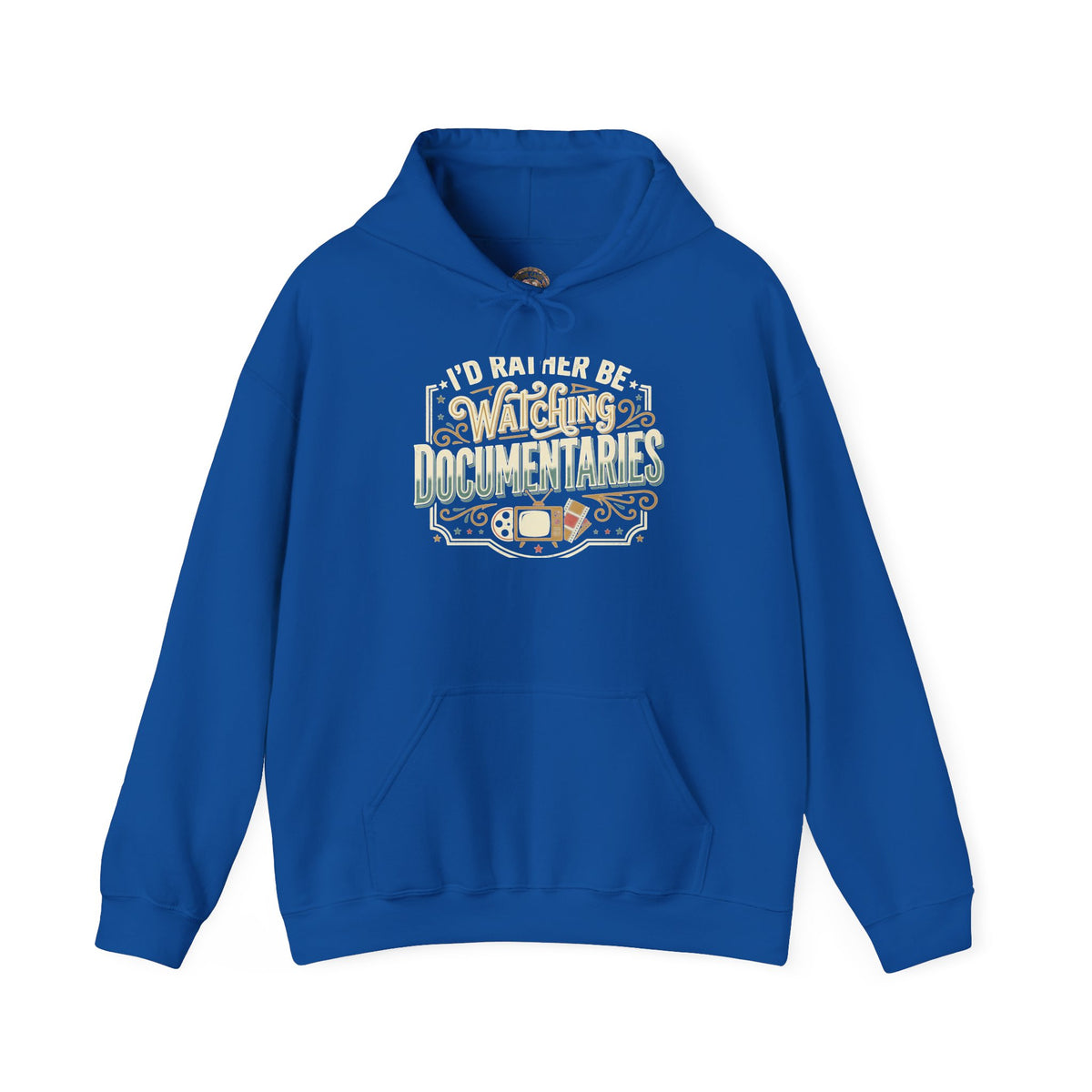 Documentary Lover Hoodie — "I'd Rather Be Watching Documentaries" Vintage Crewneck