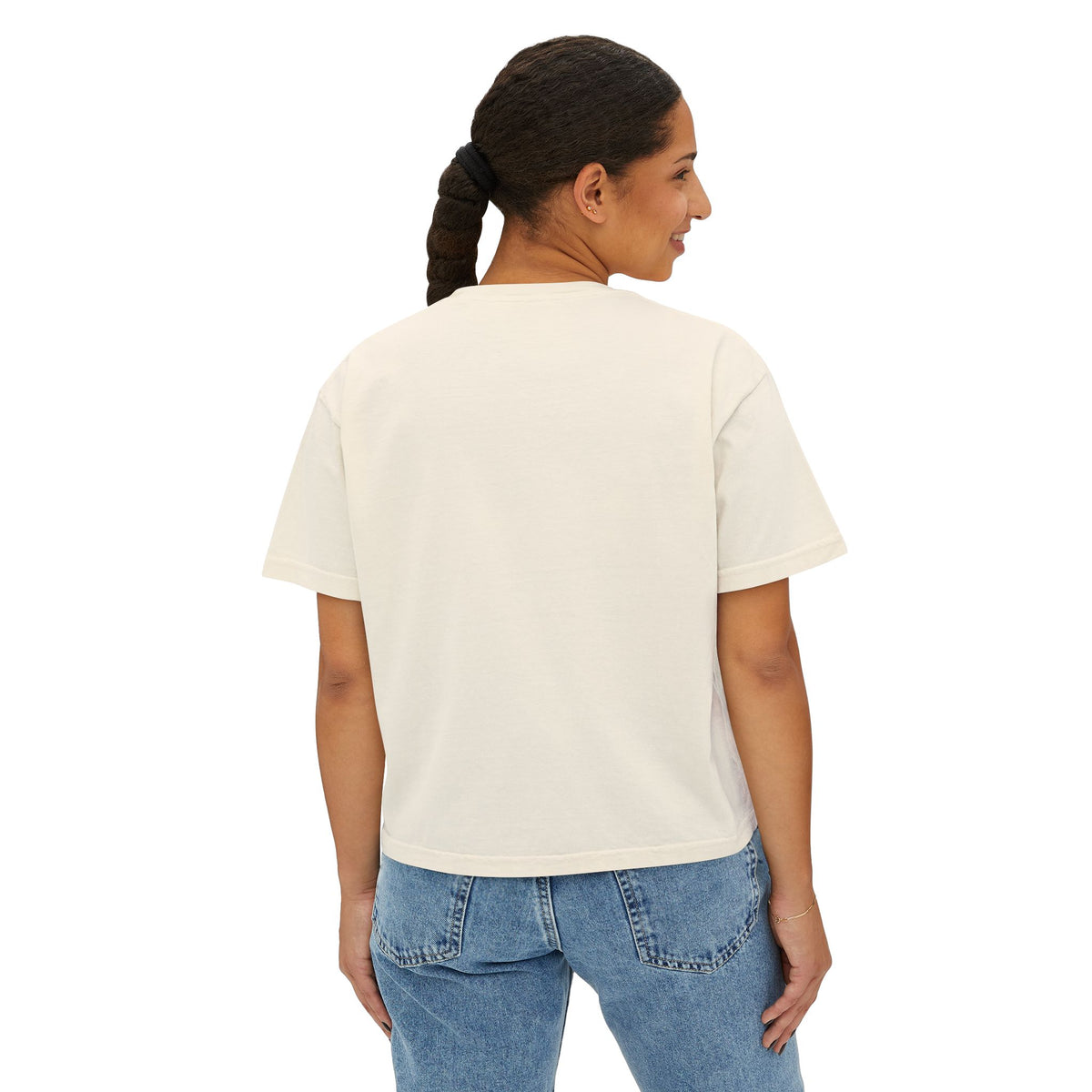 Stay Feathered Women's Boxy Tee — Boho Feather Graphic Tee