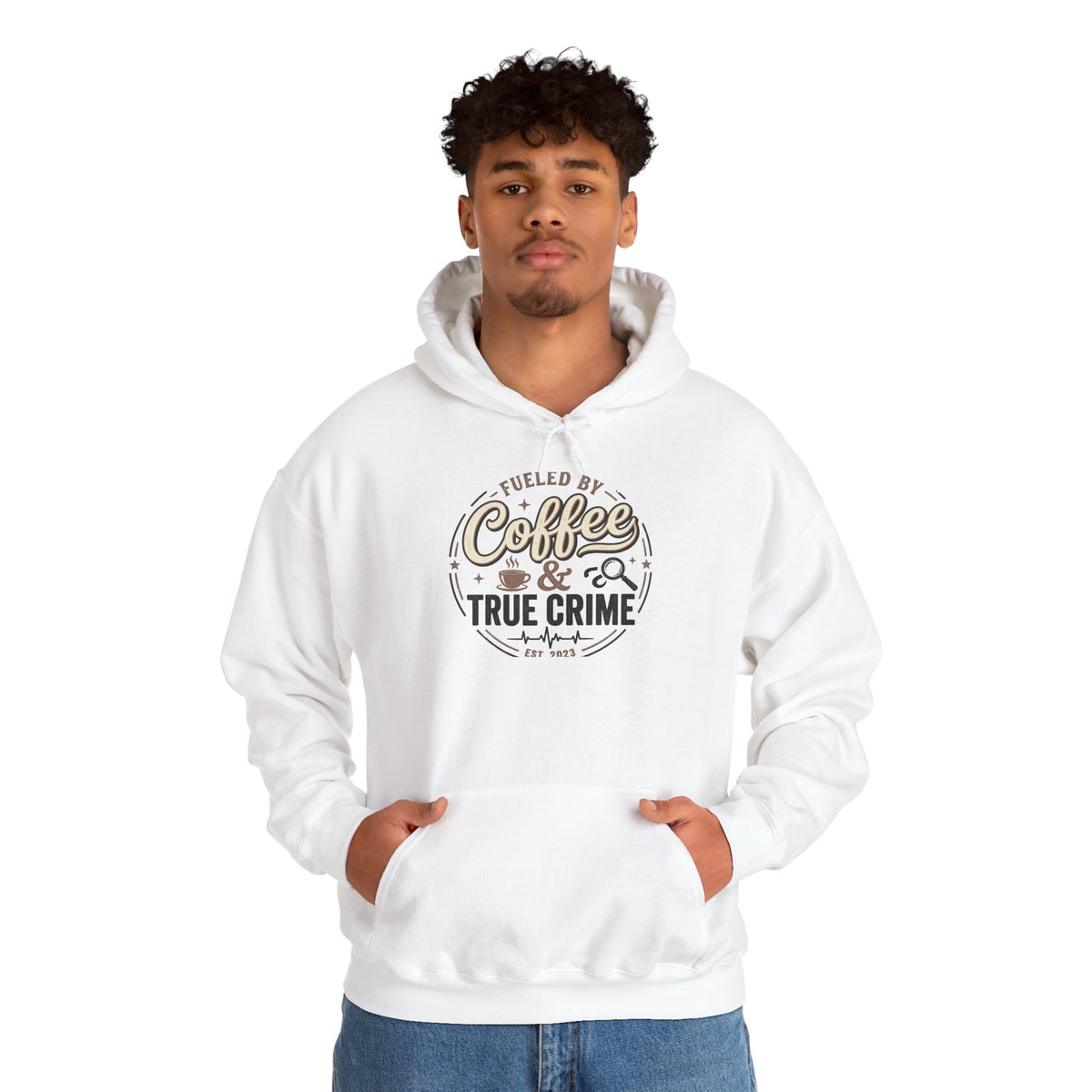 True Crime & Coffee Hoodie — 'Fueled by Coffee & True Crime' Pullover