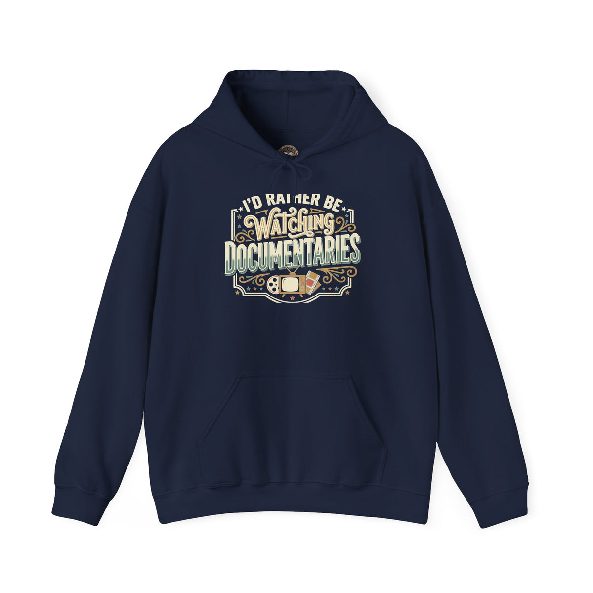 Documentary Lover Hoodie — "I'd Rather Be Watching Documentaries" Vintage Crewneck