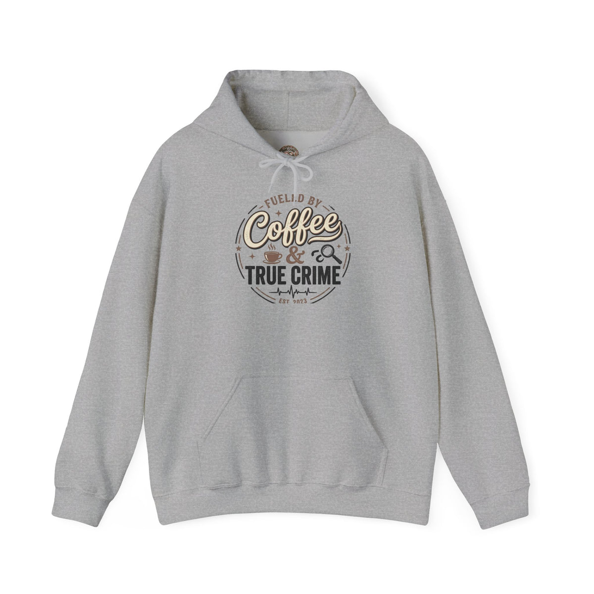 True Crime & Coffee Hoodie — 'Fueled by Coffee & True Crime' Pullover