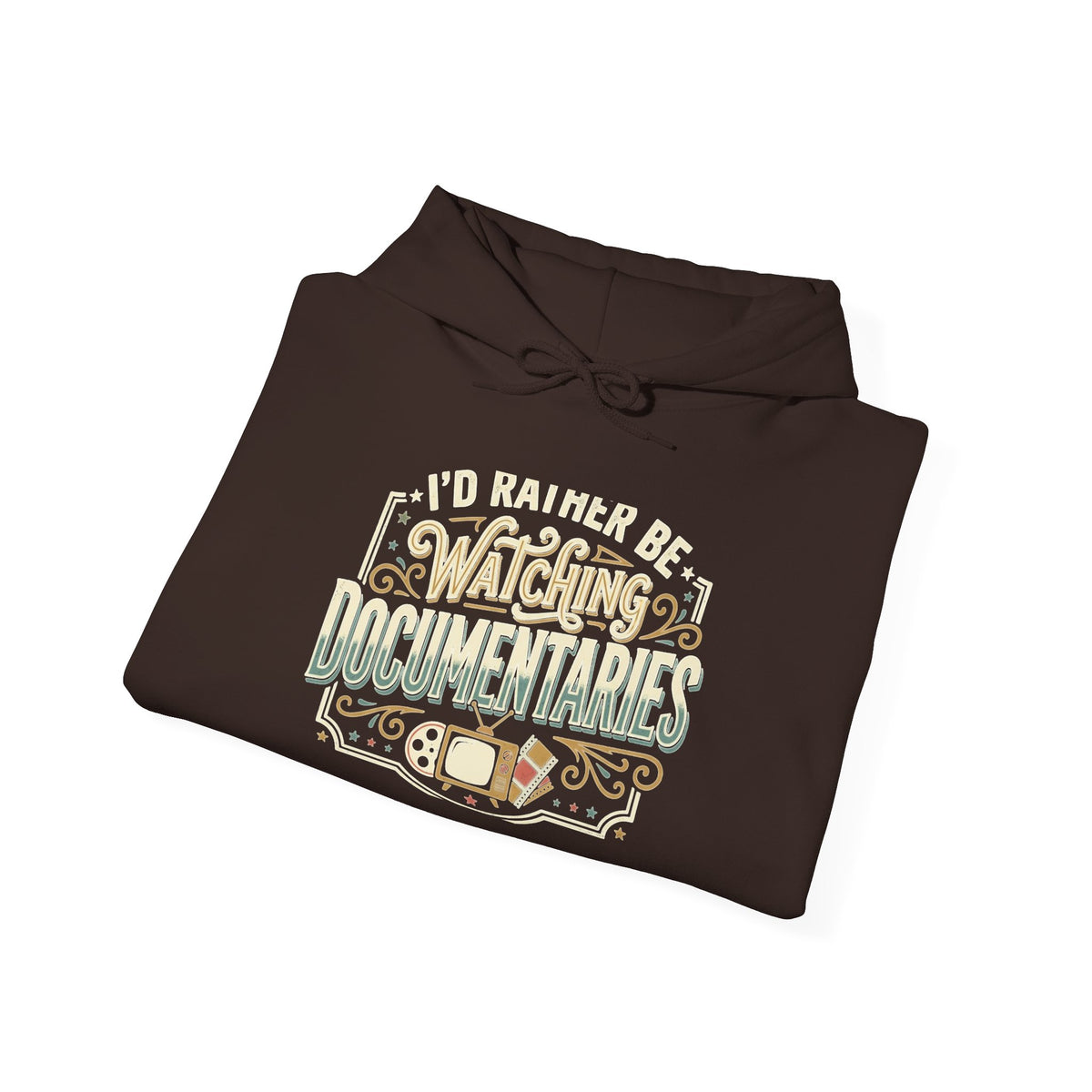 Documentary Lover Hoodie — "I'd Rather Be Watching Documentaries" Vintage Crewneck