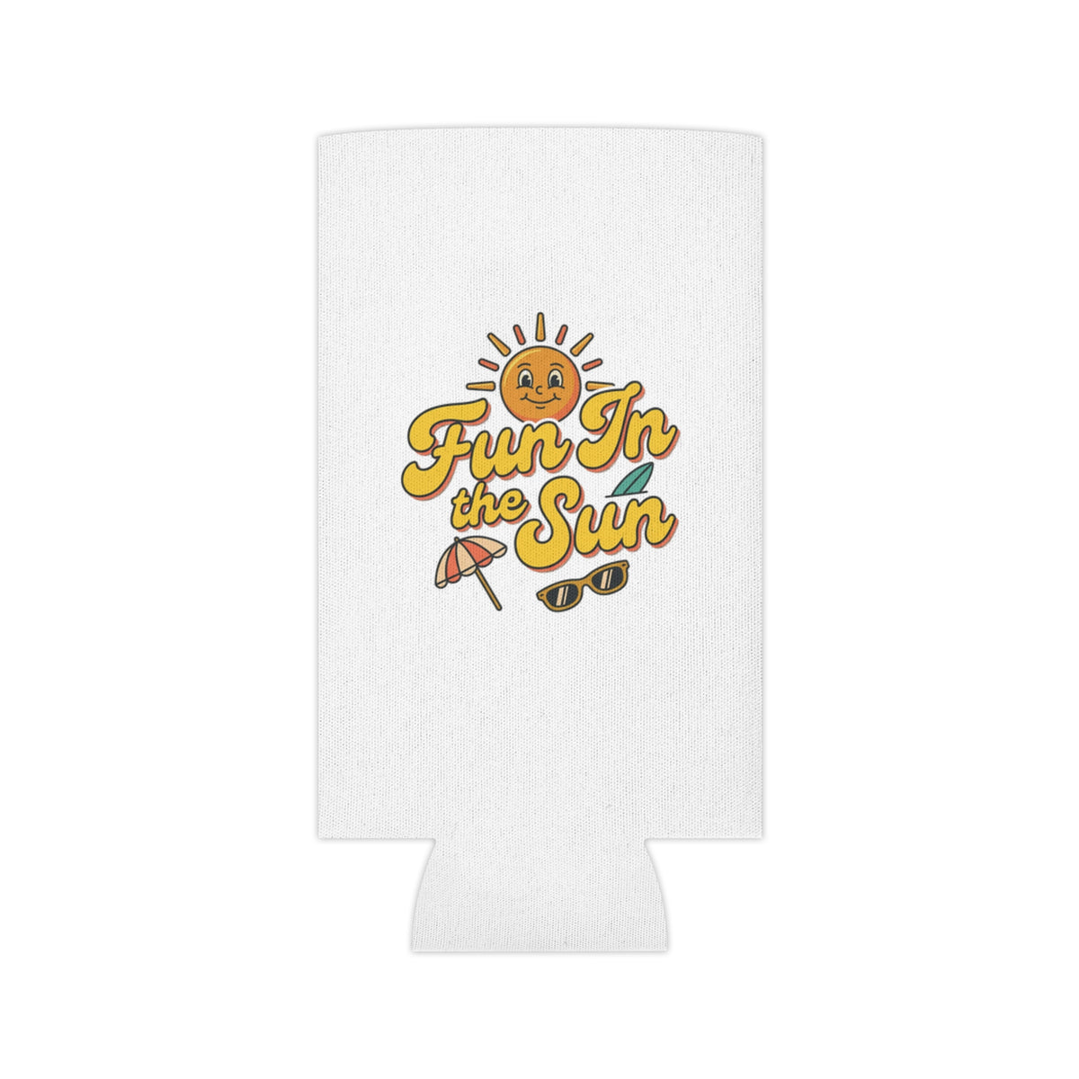 Can Cooler — "Fun in the Sun" Retro Sun Beach Drink Koozie