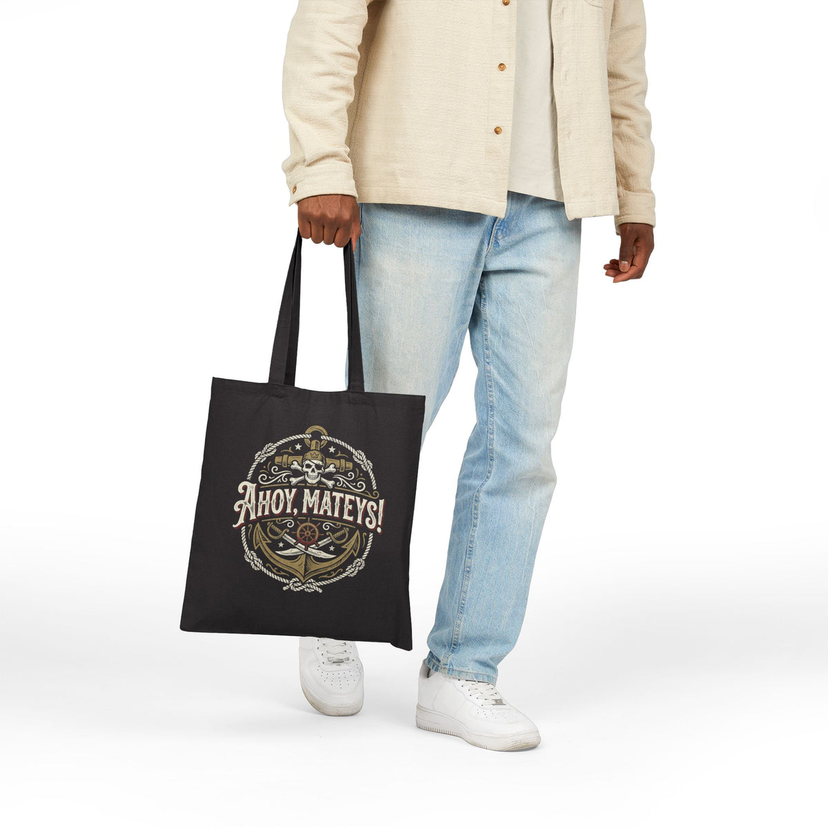 Ahoy Mateys! Pirate Skull Anchor Tote