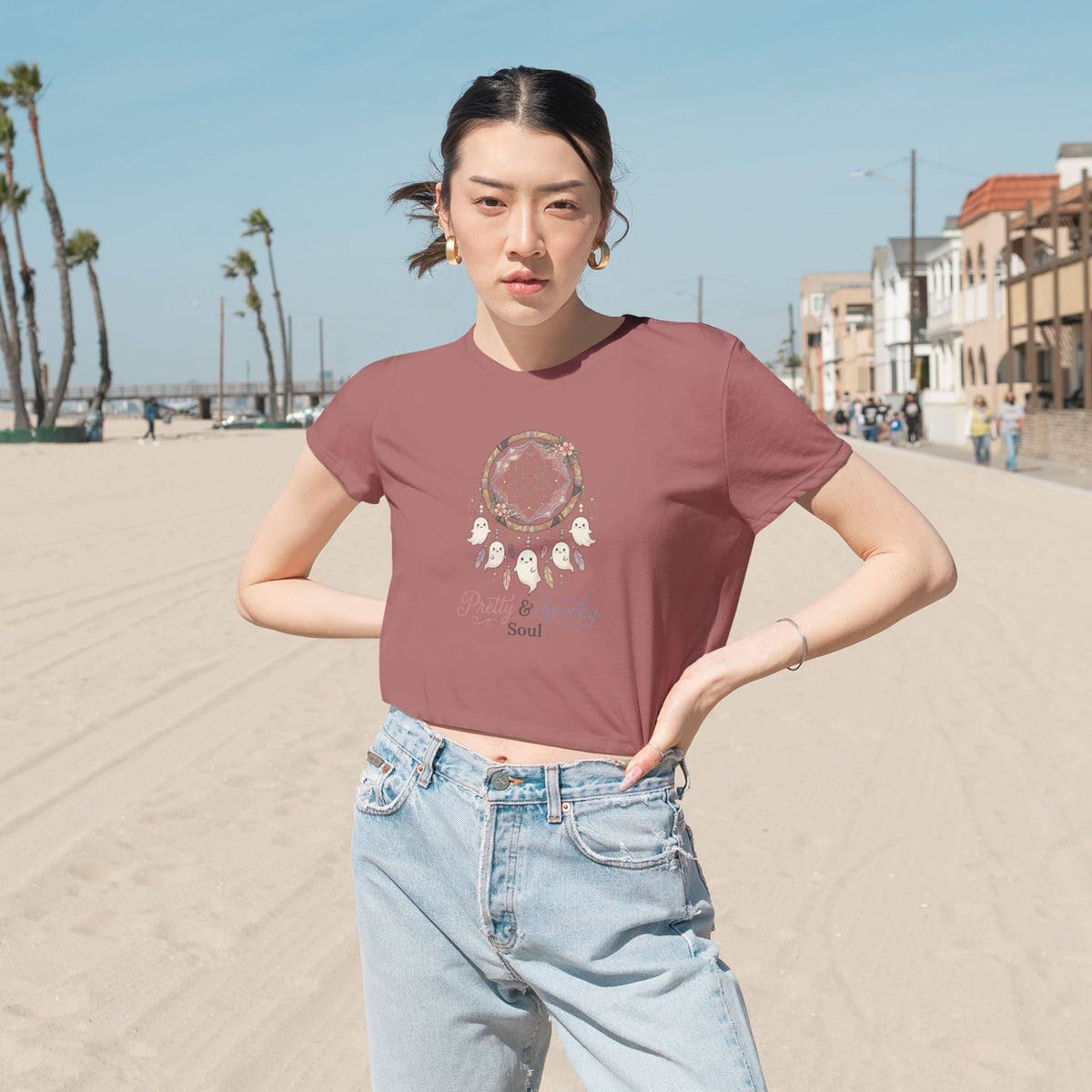 Women's Flowy Cropped Tee