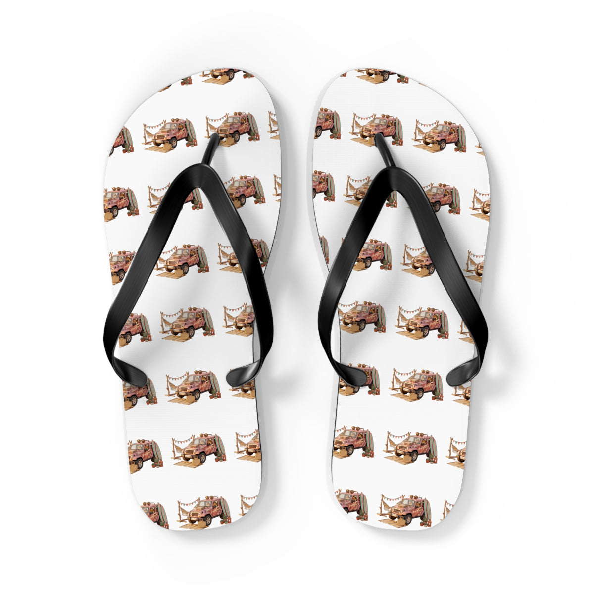 Rhino Pattern Flip Flops - Cute Rhinoceros Beach Sandals