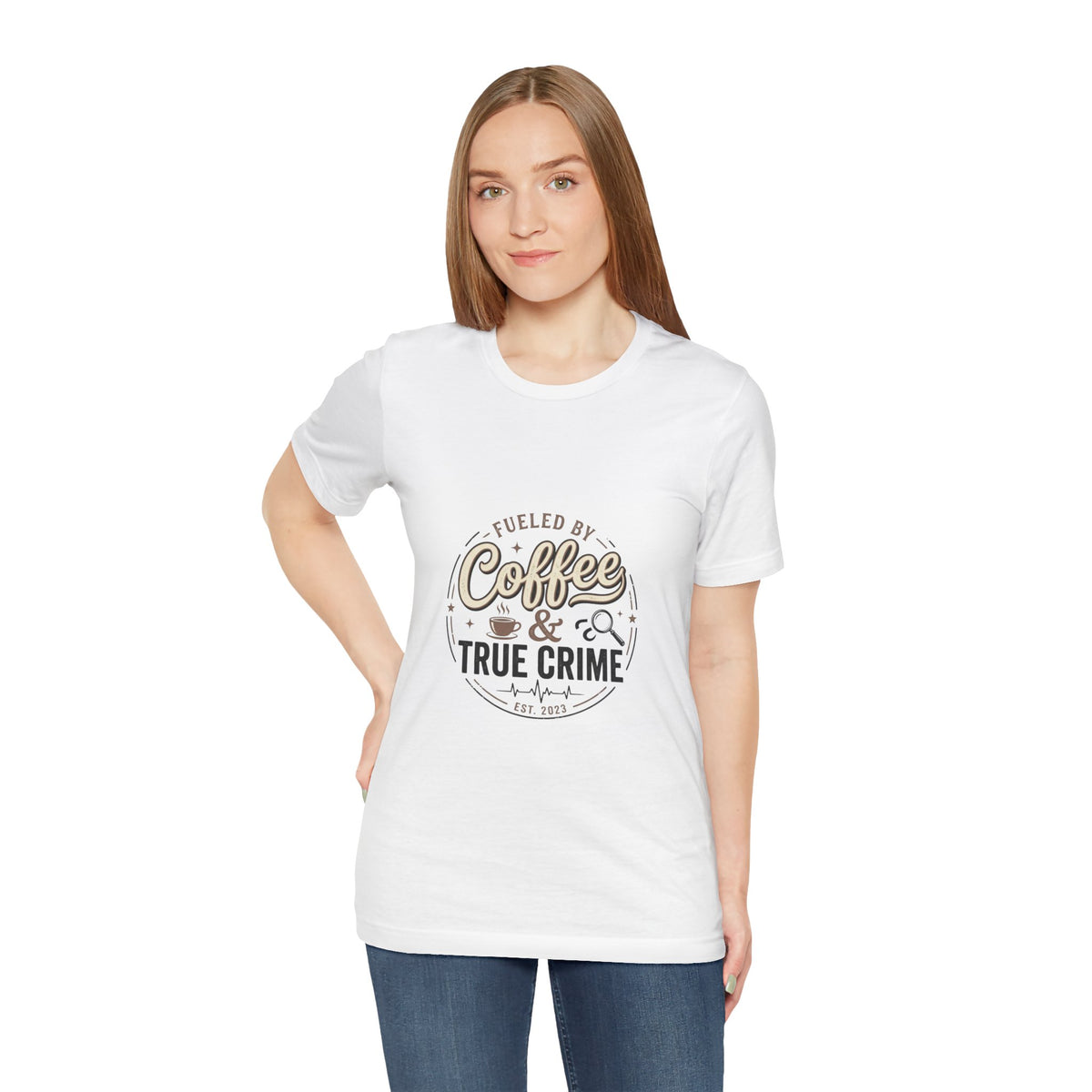 Coffee & True Crime Tee — Funny True Crime Shirt for Fans