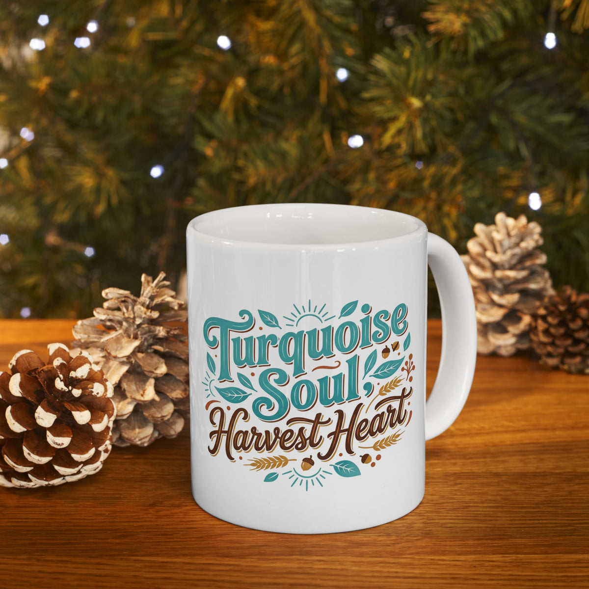 Ceramic Mug – 'Tutti Frutti & Harvest' Colorful Fall Coffee Cup (11oz, 15oz)