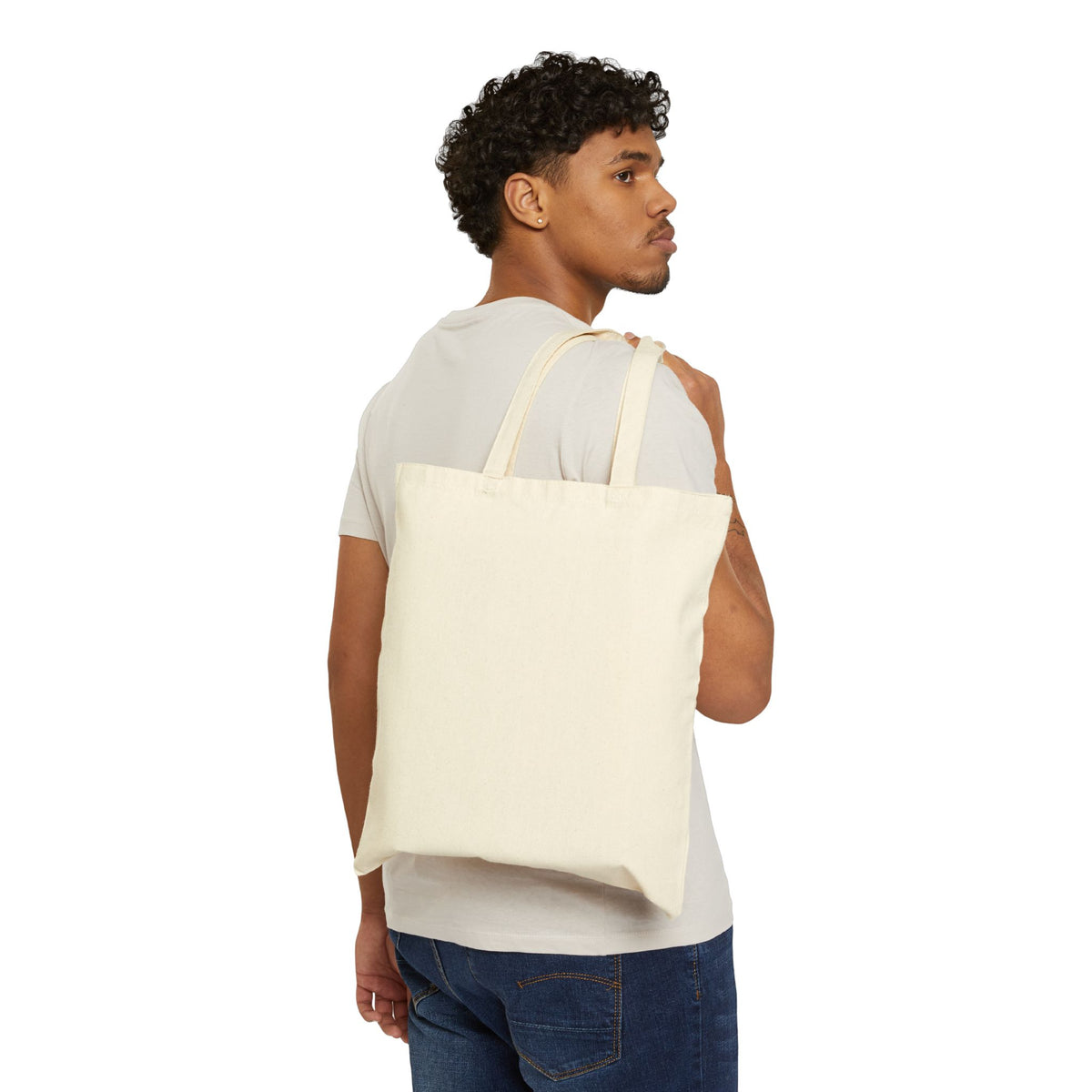 Vintage Anchor 'Ahoy Matey!' Cotton Canvas Tote Bag