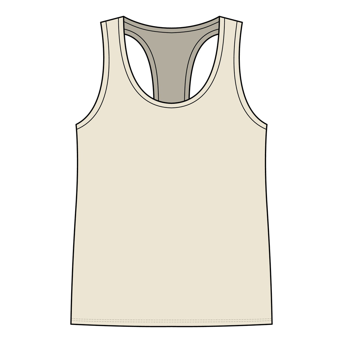 Women’s Racerback Tank — Tropical Surf Shack Graphic