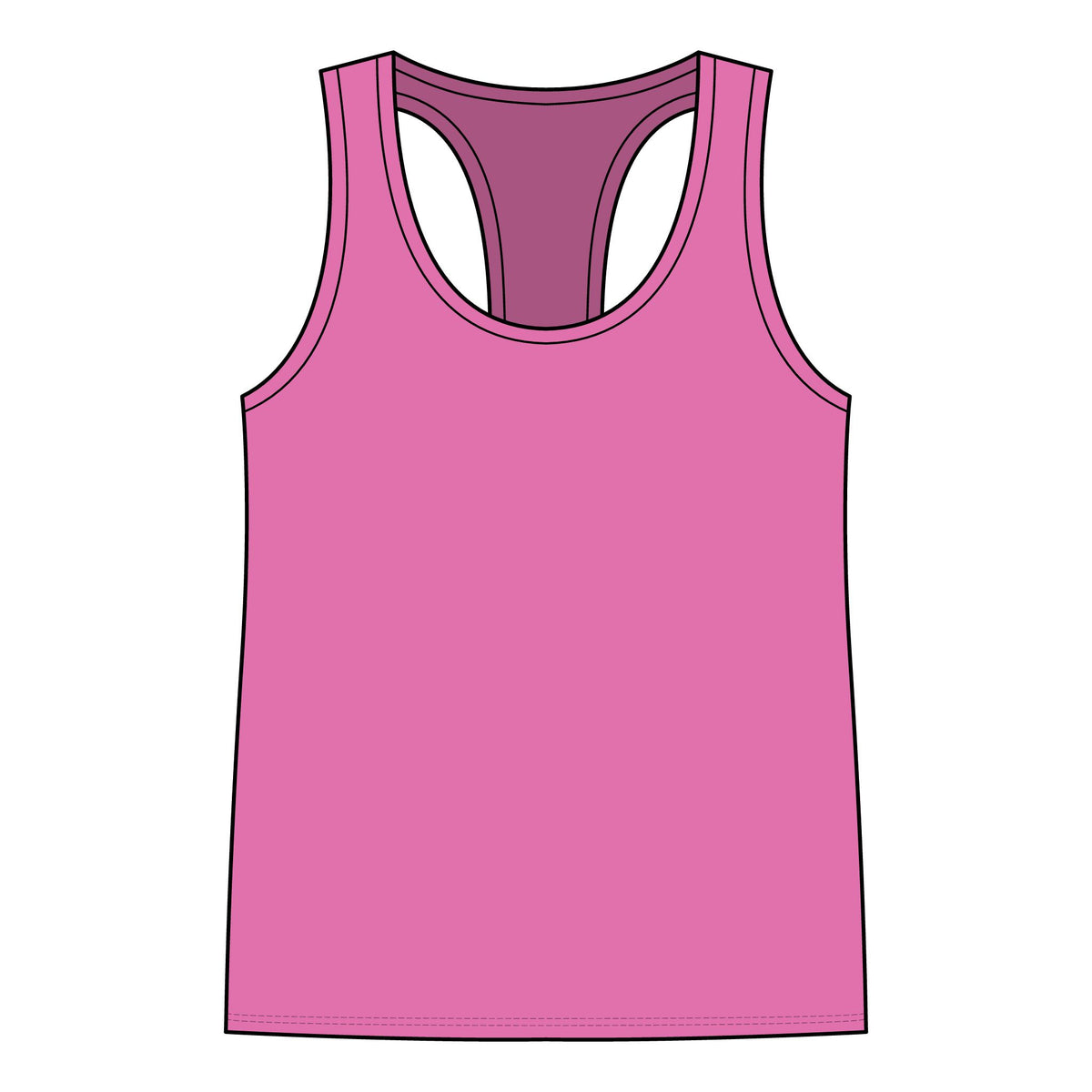 Women’s Racerback Tank — Tropical Surf Shack Graphic
