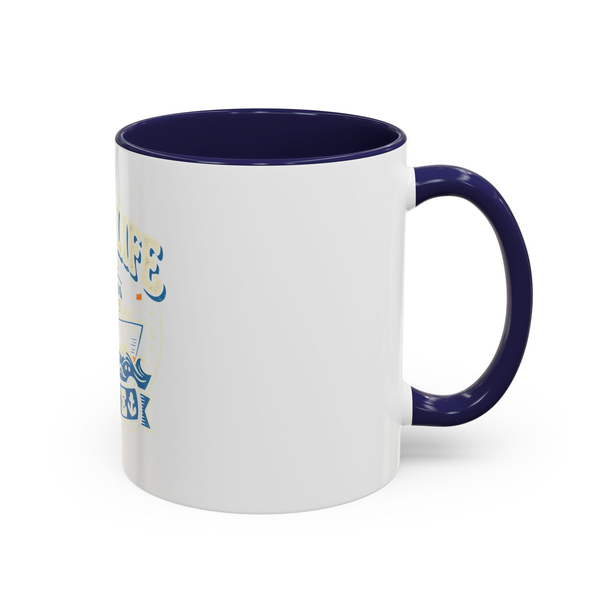 Boat Life Accent Coffee Mug — Nautical Marine Boat Lover Gift (11/15oz)
