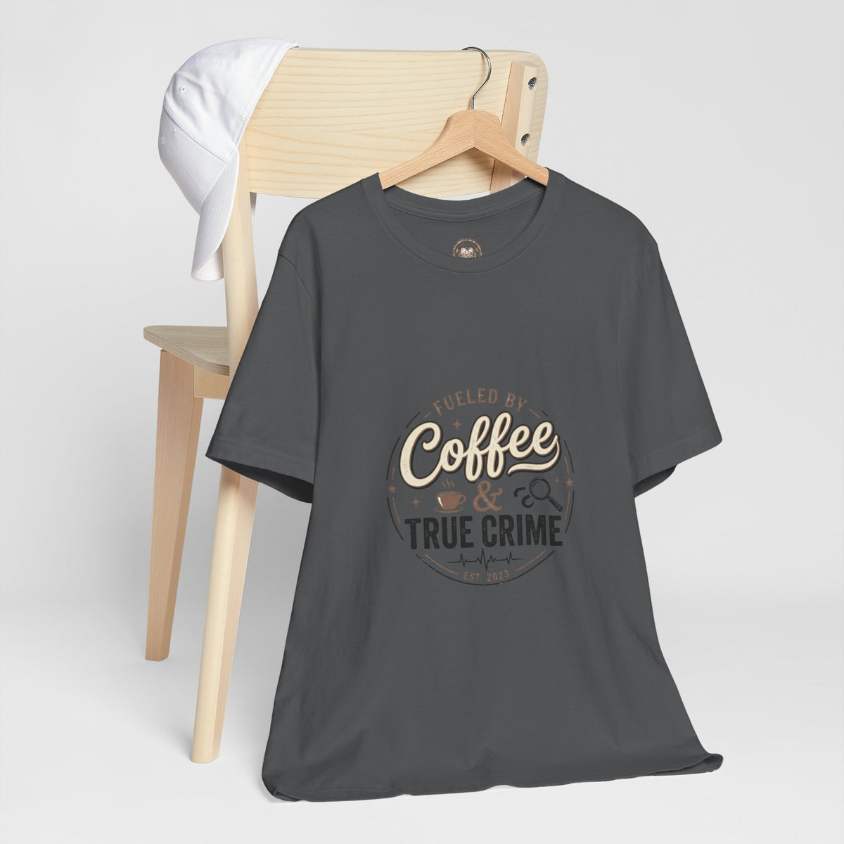 Coffee & True Crime Tee — Funny True Crime Shirt for Fans