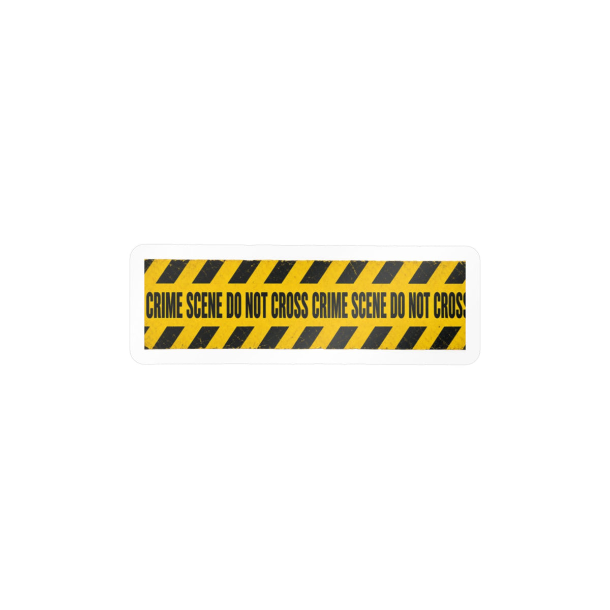 Crime Scene Tape Kiss-Cut Vinyl Decal — "Crime Scene Do Not Cross" Sticker