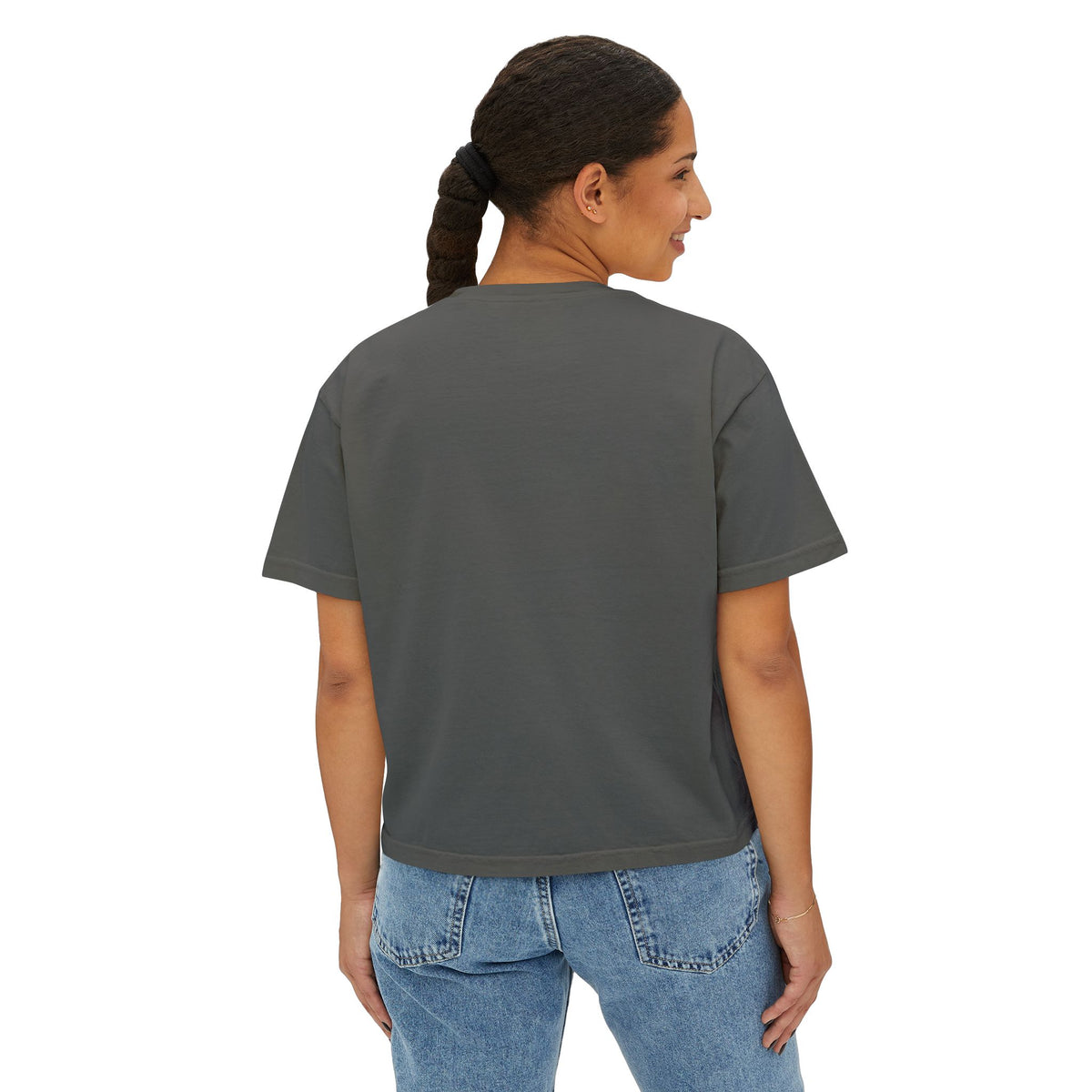 Stay Feathered Women's Boxy Tee — Boho Feather Graphic Tee