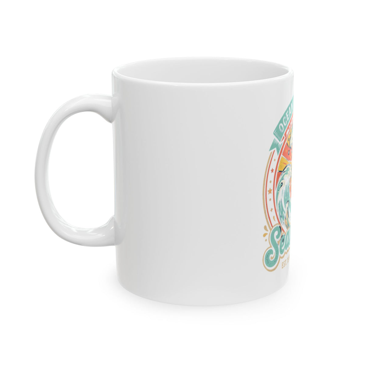 Seas the Day Sun and Wave Mug | Ocean Adventures Ceramic Mug