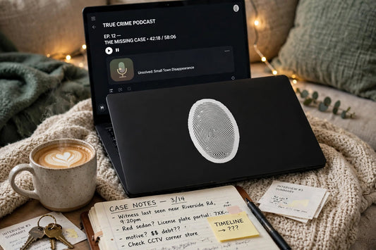 Fingerprint Kiss-Cut Vinyl Decal – Minimal White Fingerprint Sticker for Laptops, Water Bottles & Windows