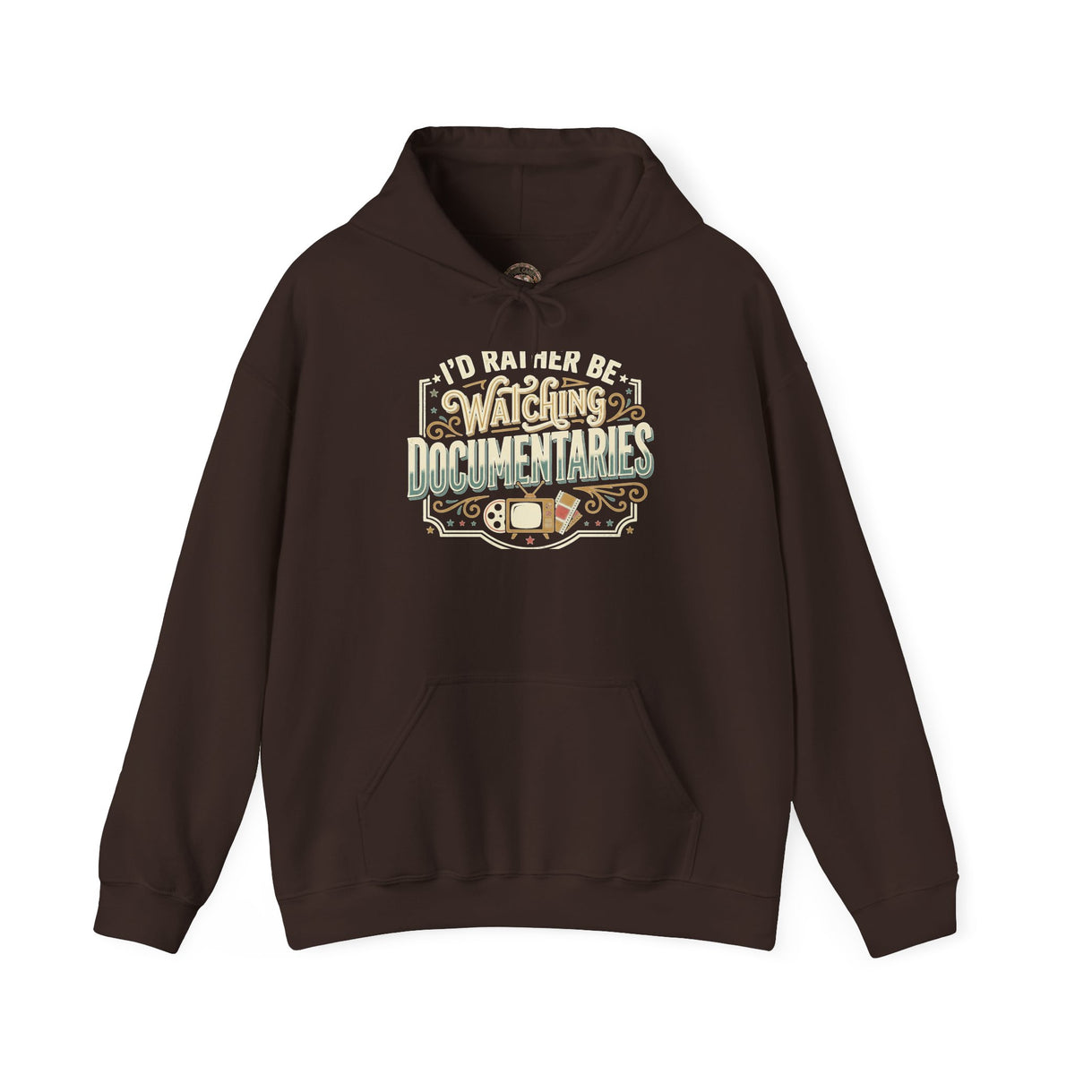 Documentary Lover Hoodie — "I'd Rather Be Watching Documentaries" Vintage Crewneck