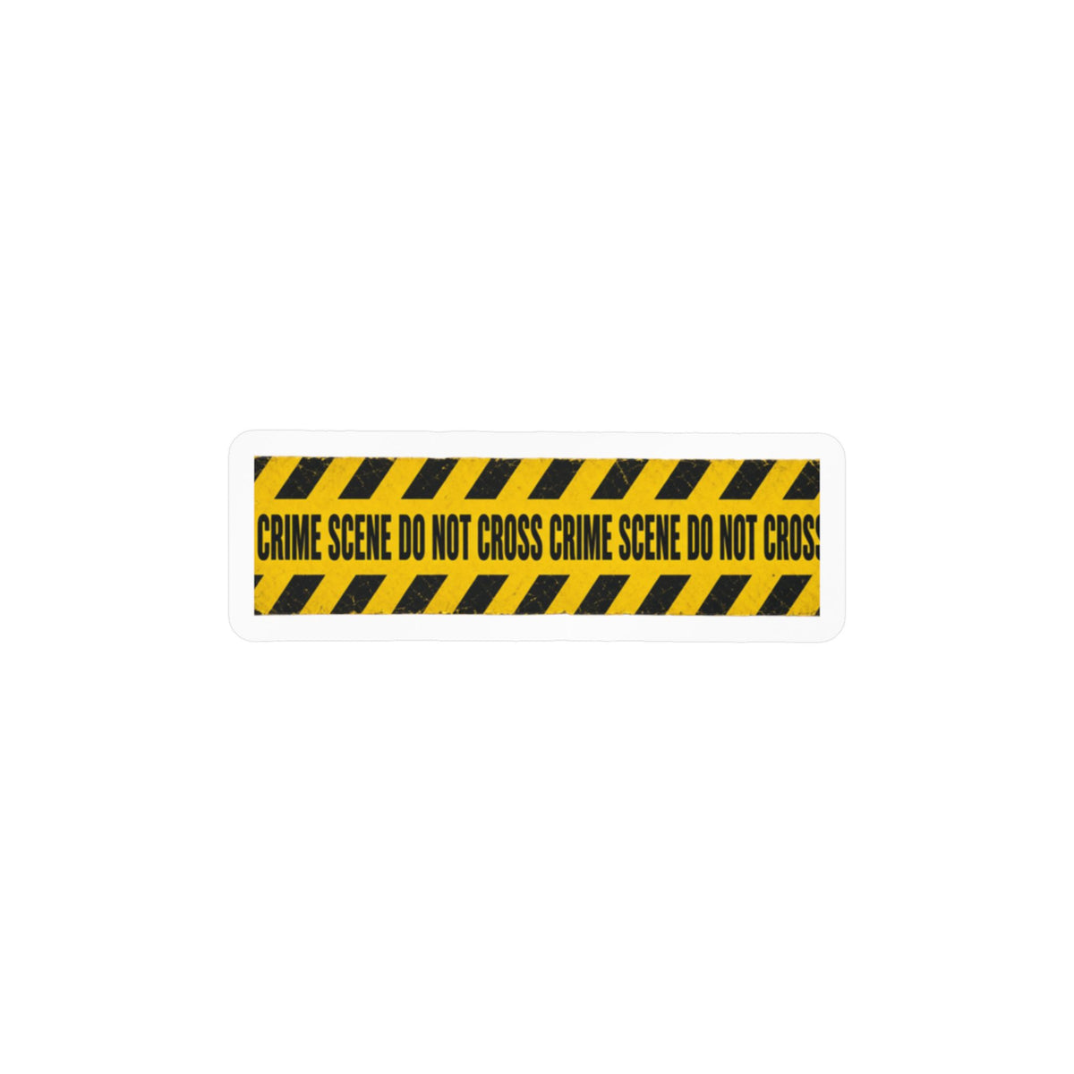 Crime Scene Tape Kiss-Cut Vinyl Decal — "Crime Scene Do Not Cross" Sticker