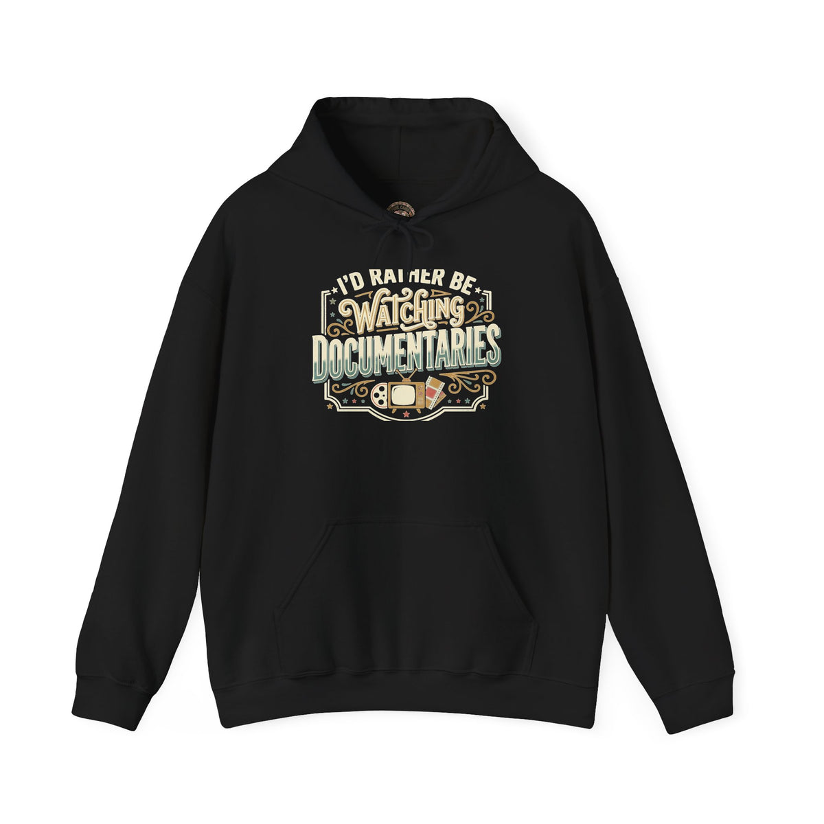 Documentary Lover Hoodie — "I'd Rather Be Watching Documentaries" Vintage Crewneck