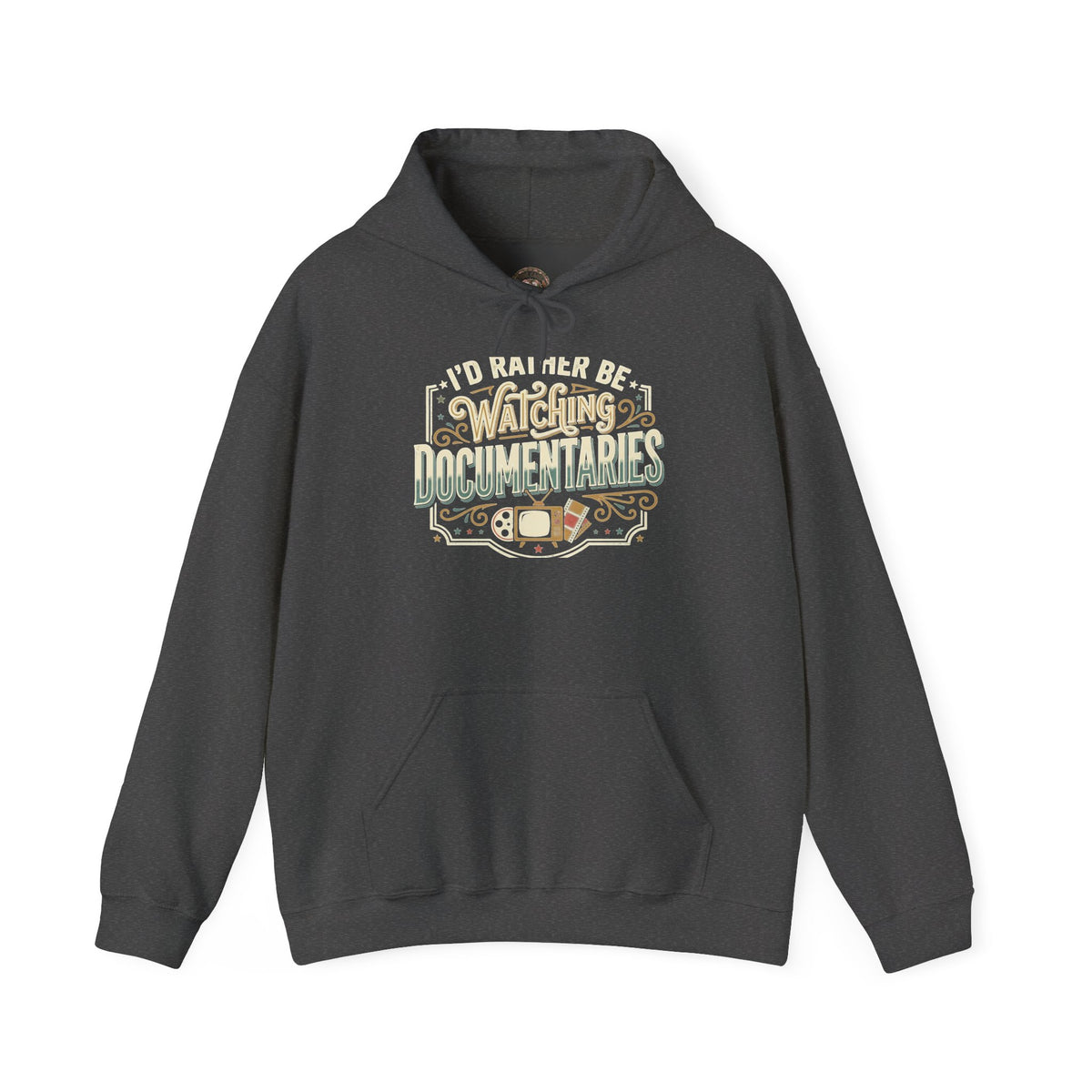 Documentary Lover Hoodie — "I'd Rather Be Watching Documentaries" Vintage Crewneck