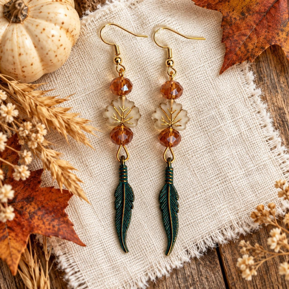 Harvest Souls Feather Earrings