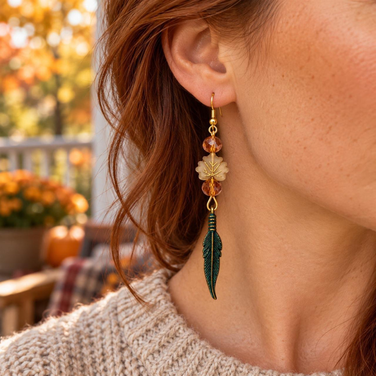 Harvest Souls Feather Earrings