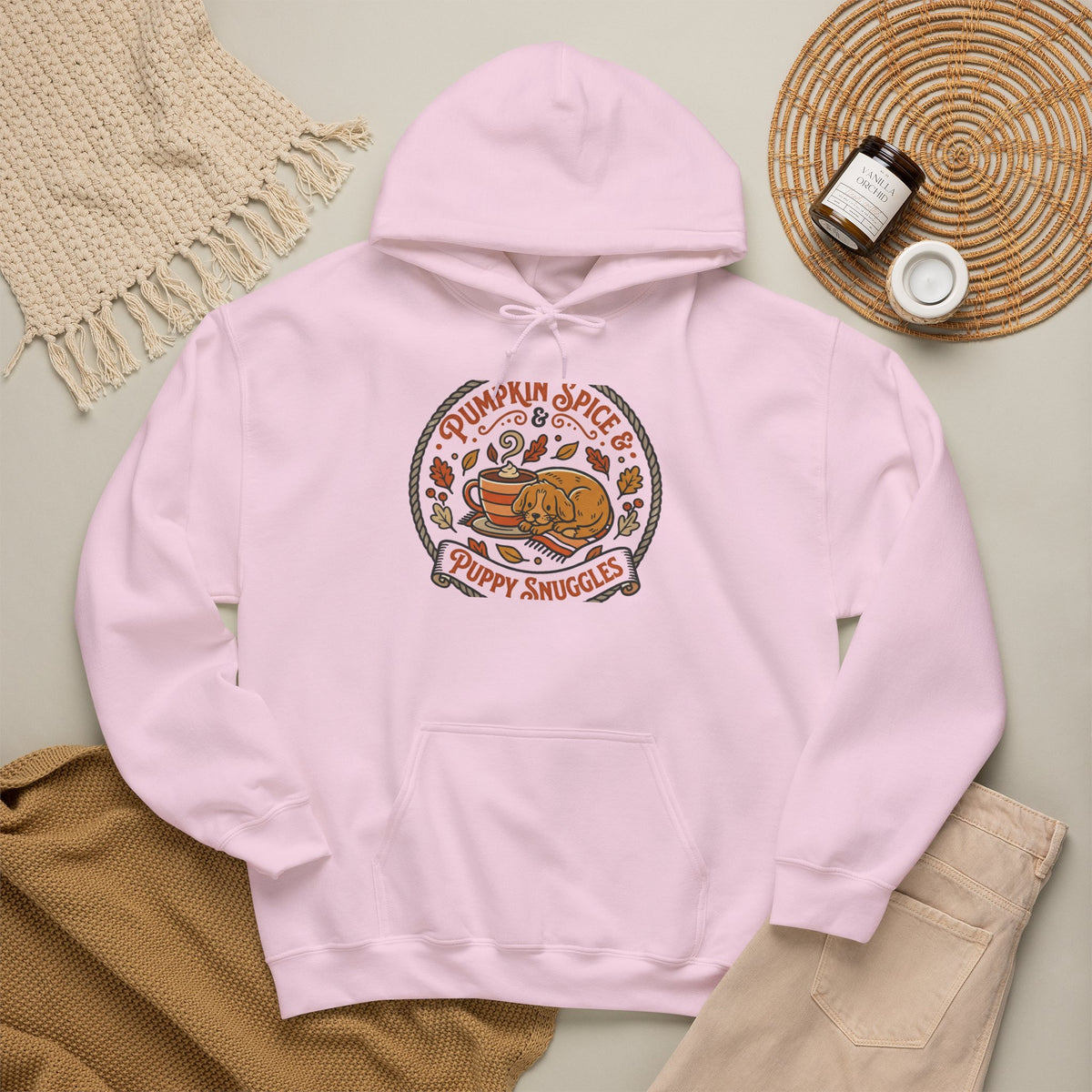 Pumpkin Spice Puppy Snuggles Hoodie