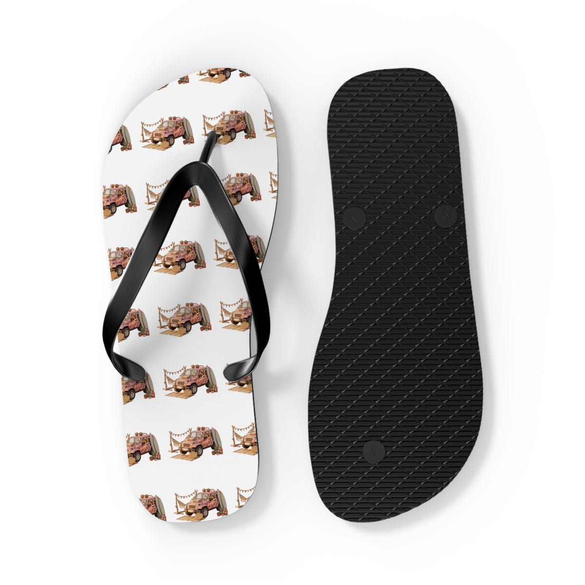 Rhino Pattern Flip Flops - Cute Rhinoceros Beach Sandals