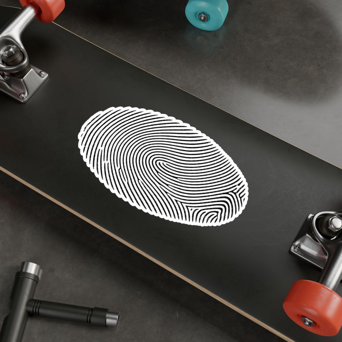 Fingerprint Kiss-Cut Vinyl Decal – Minimal White Fingerprint Sticker for Laptops, Water Bottles & Windows