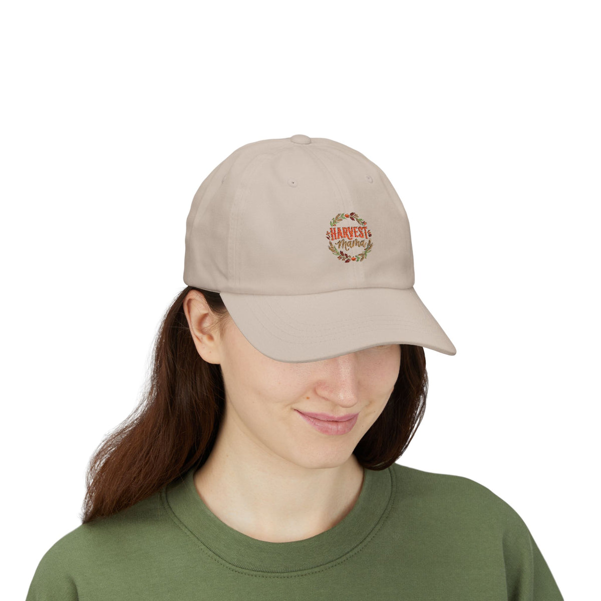 Harvest Floral Dad Cap — Autumn Harvest Hat with Floral Wreath