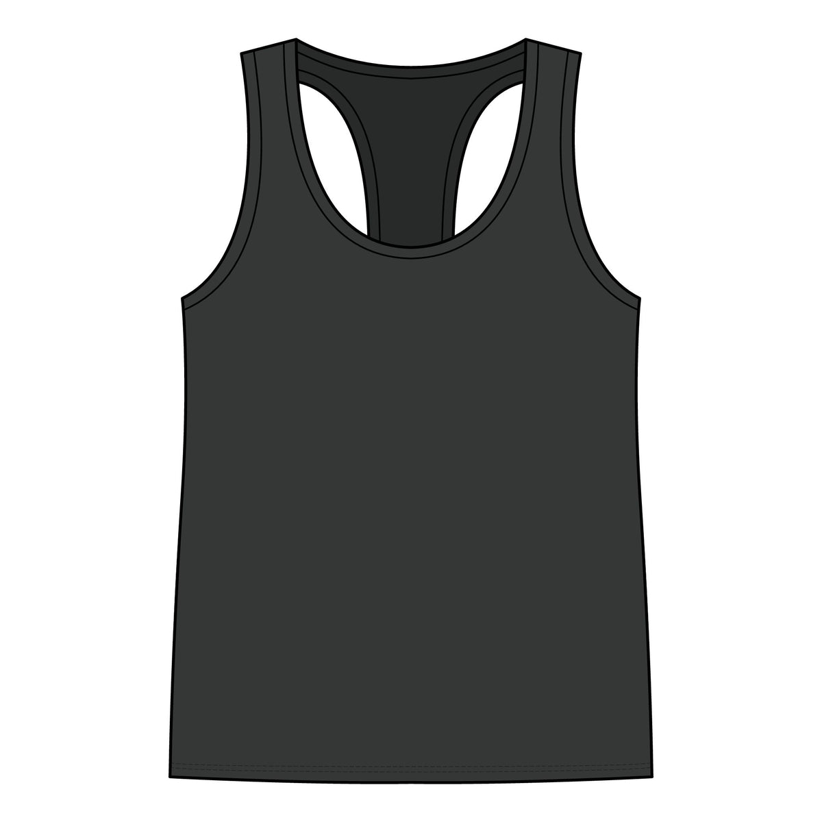 Women’s Racerback Tank — Tropical Surf Shack Graphic