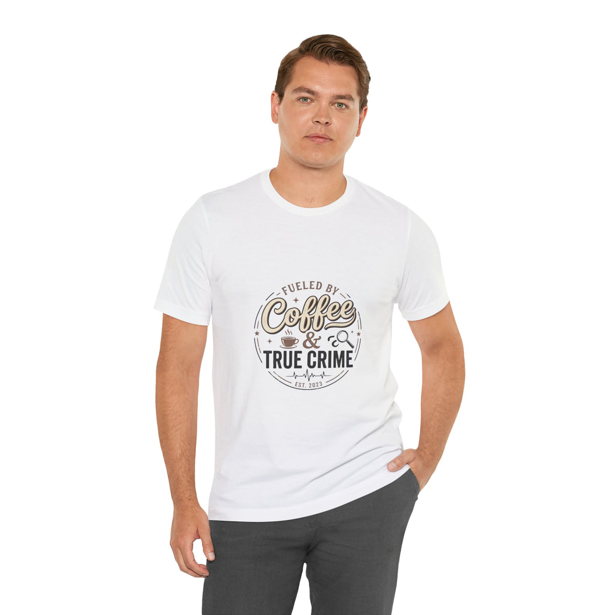 Coffee & True Crime Tee — Funny True Crime Shirt for Fans