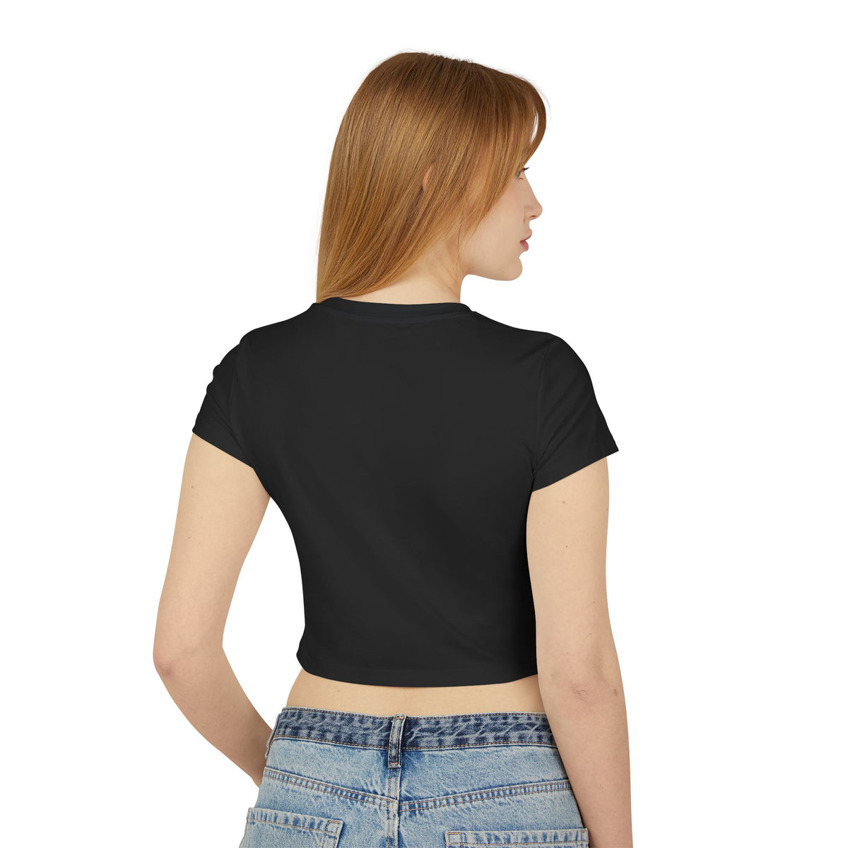 Women's Baby Tee — 'Boots, Boos & Pink Camo' Cute Cowgirl Ghost Graphic Tee