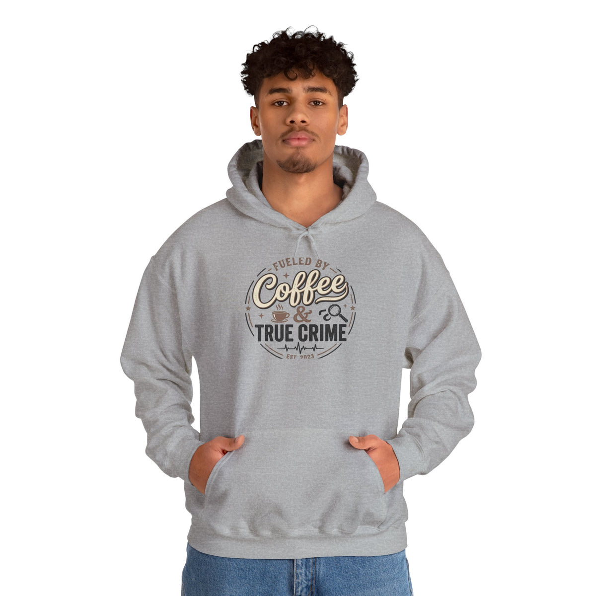 True Crime & Coffee Hoodie — 'Fueled by Coffee & True Crime' Pullover