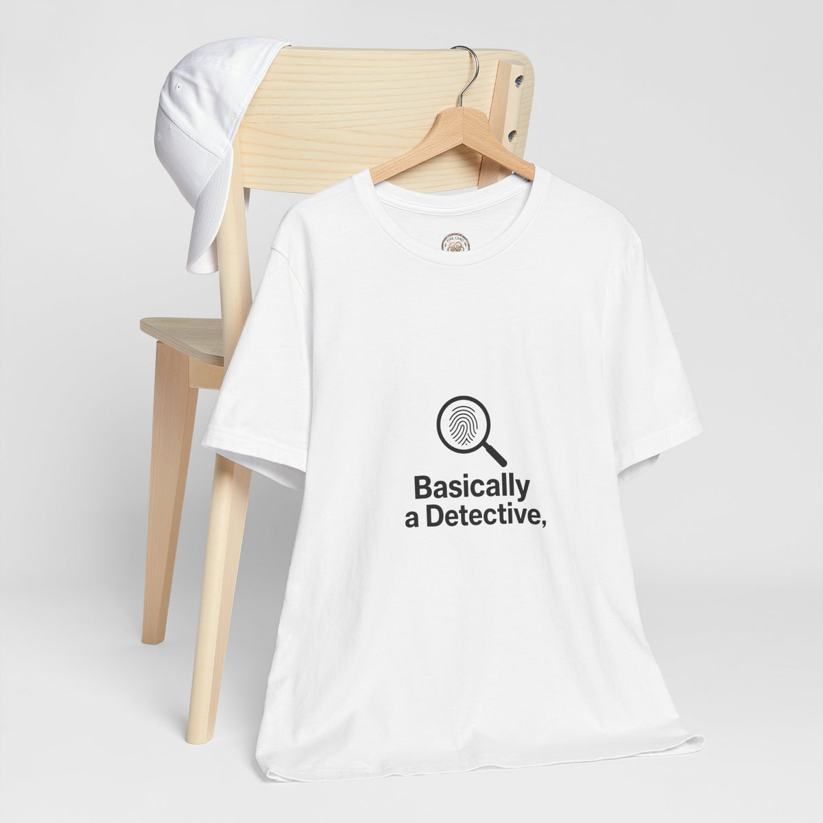 Basically a Detective T-Shirt — Funny Magnifying Glass Graphic Tee