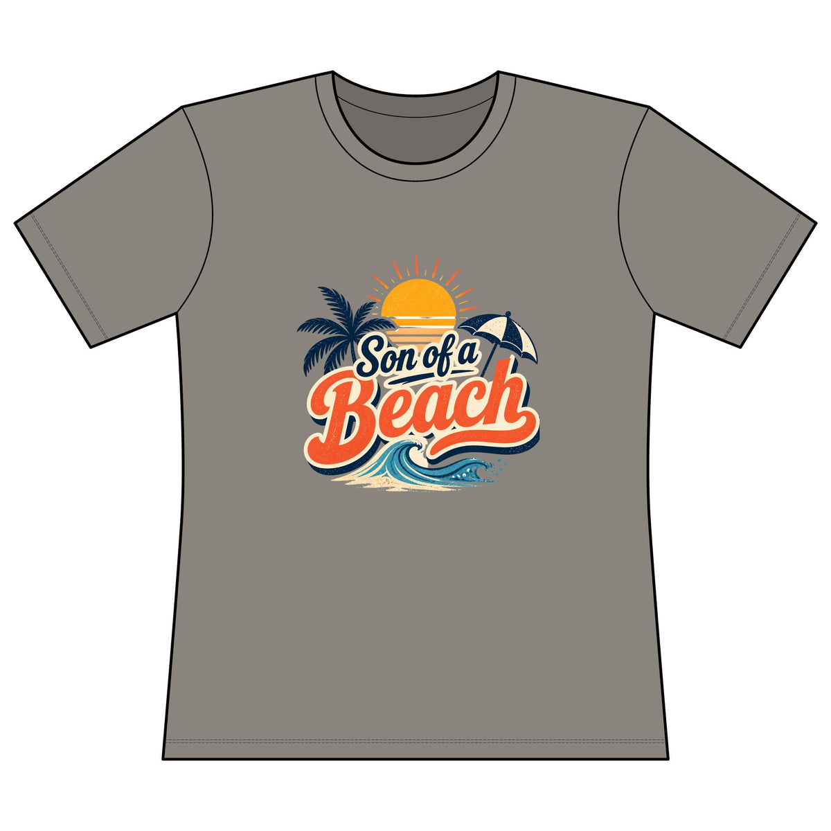 Son of a Beach Graphic Tee — Women's Beach Vacation Surf Shirt