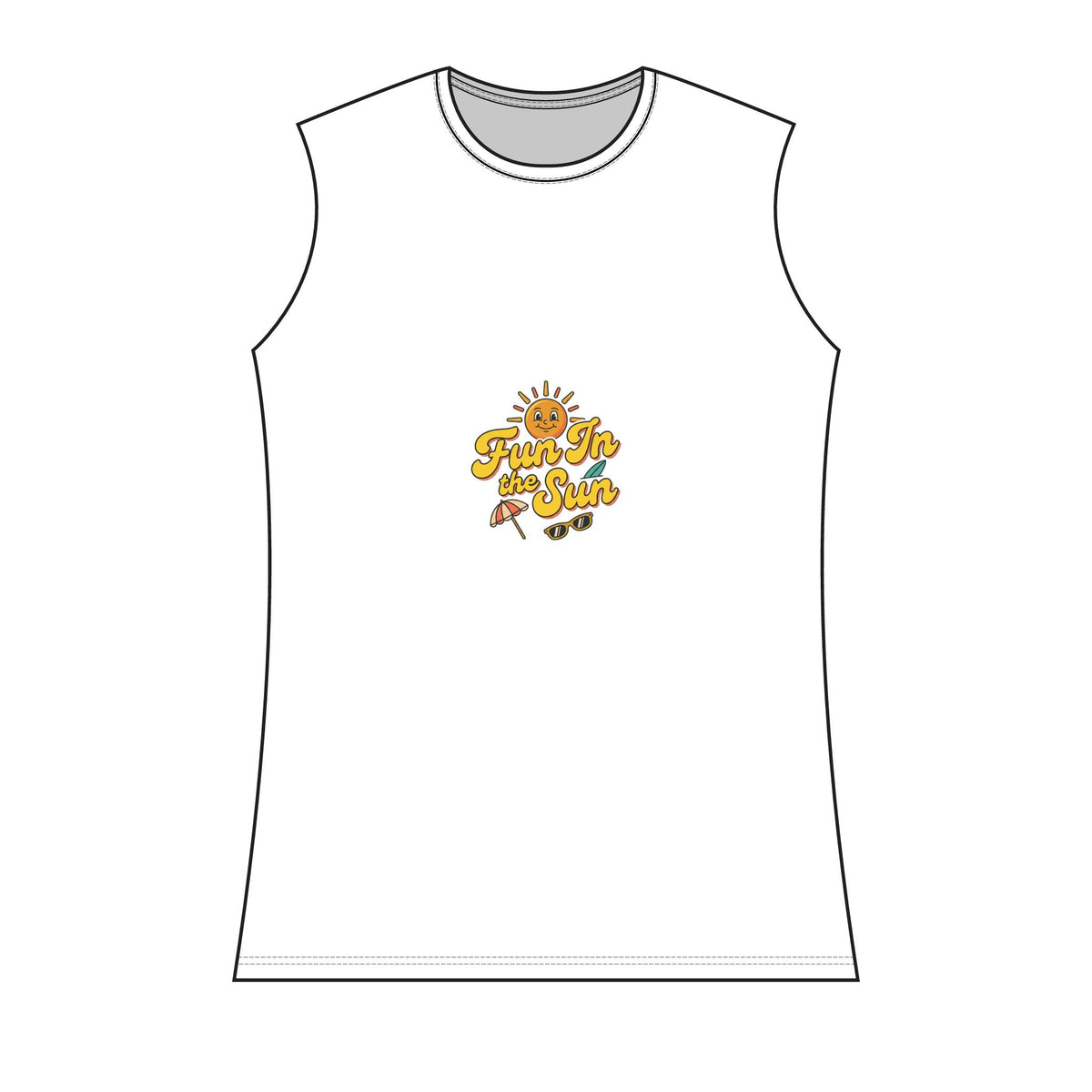 Sunshine Vibes Tank Top — "Fun in the Sun" Graphic Women's Tank