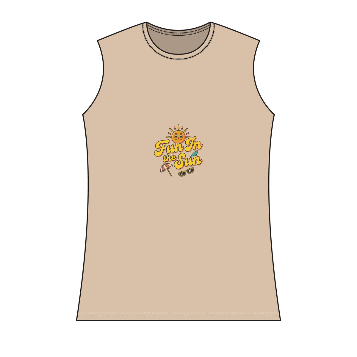 Sunshine Vibes Tank Top — "Fun in the Sun" Graphic Women's Tank
