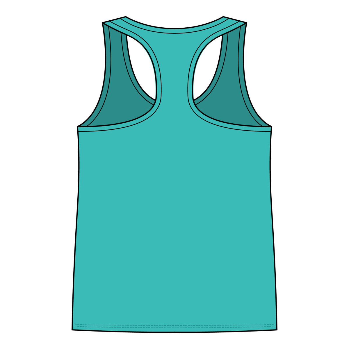 Women’s Racerback Tank — Tropical Surf Shack Graphic