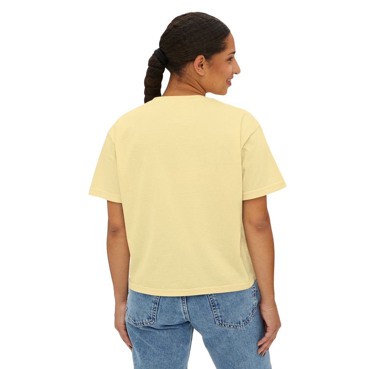 Stay Feathered Women's Boxy Tee — Boho Feather Graphic Tee