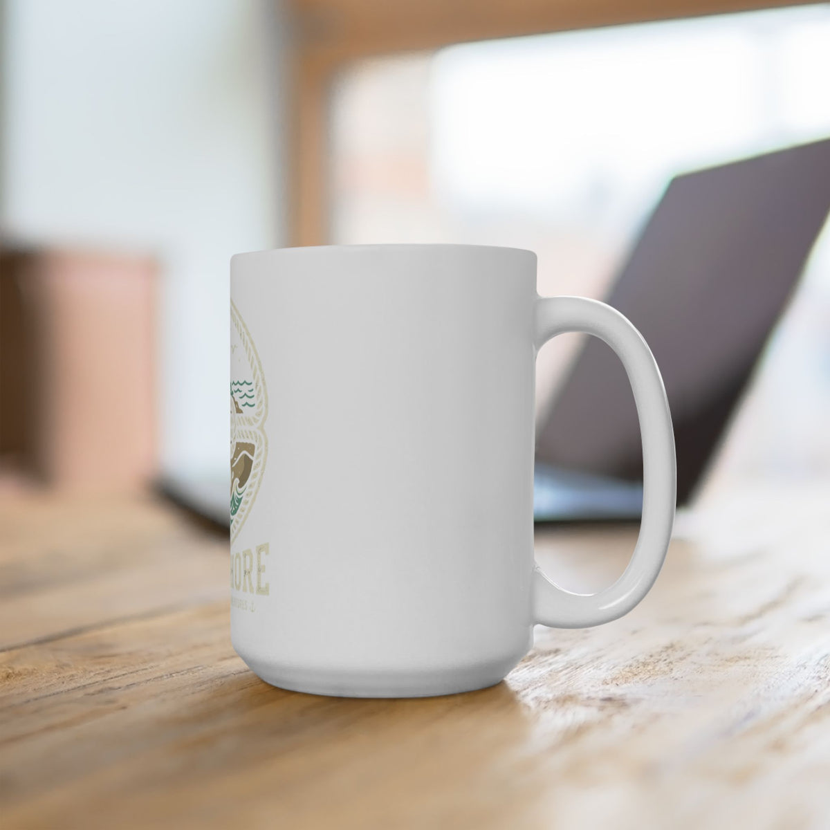 Nautical 'Knot Shore' Lighthouse Ceramic Mug — Coastal Coffee Cup (11oz/15oz)