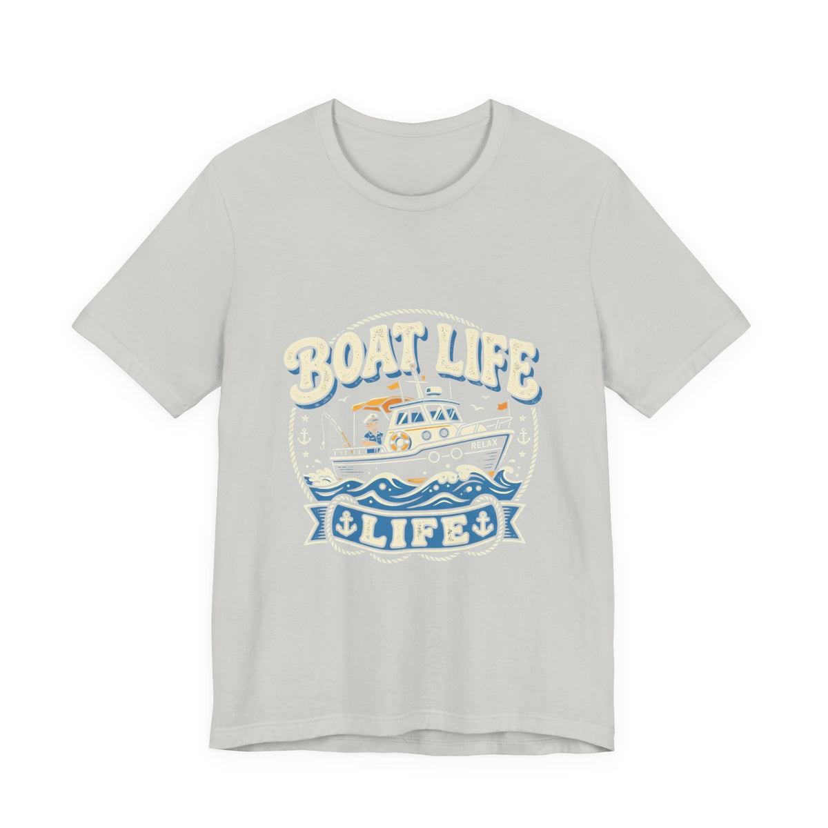 Boat Life T-Shirt — Vintage Nautical Crew Tee ("Boat Life")
