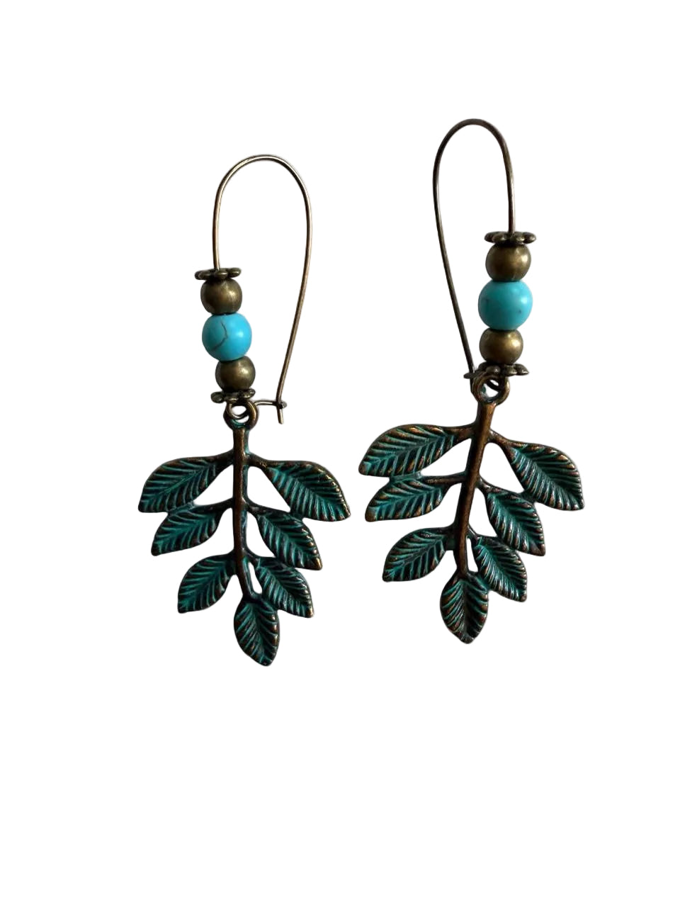 Harvest Souls – Patina Leaf Branch Earrings